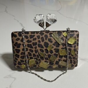 Kate Landry Leopard Print Clutch